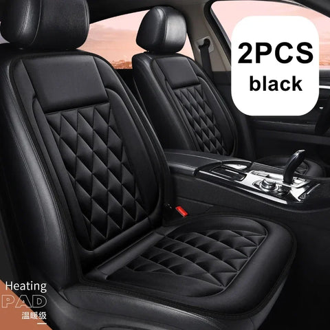 2PCS Car Winter Seat Set Heating 12v Driver Seat Cover Car Thermal Cushion Vehicle Heated Seats Heated Car Heating Cushion