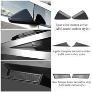 For Tesla Cybertruck 2024 Central Control Protective Sticker ABS Decorative Strips Whole Car Trim Accessories for Cyber Pickup