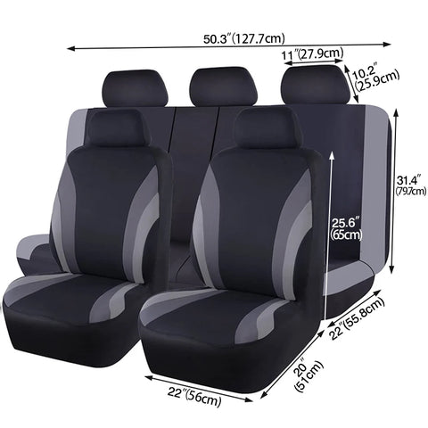 Universal Car Seat Covers Full Set Universal Breathable Fabric Seat Covers For Car Fit for Most Car SUV Interior Accessories