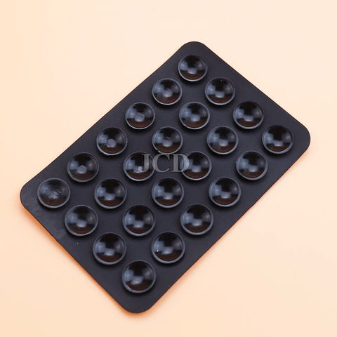 2PCS Double Side Silicone Pad For Mobile Phone Fixture Suction Cup Backed Adhesive Silicone Rubber Sucker Pad For Fixed Pad