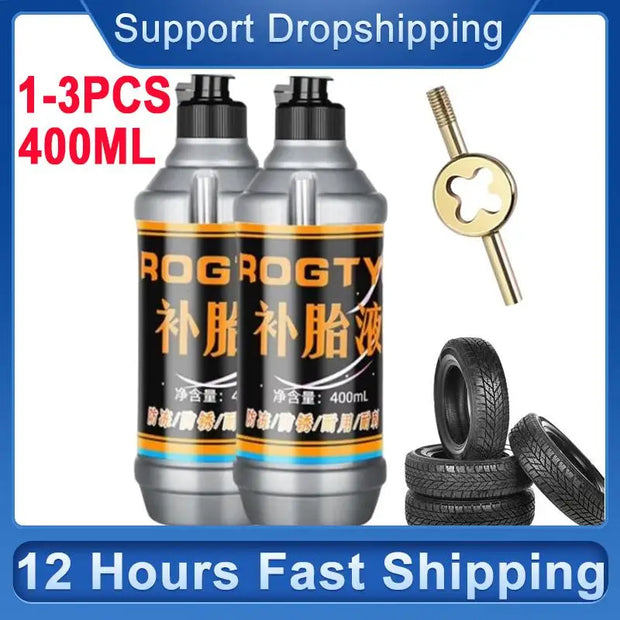 Tubeless Tire Sealant 400ml Tire Repair Kit Large Capacity Tubeless Tire Sealant For Car Small/Medium Wheeled