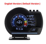 Newest A501 Car Head Up Display OBD2 Smart Car HUD Turbo Gauge Digital Odometer Security Alarm Water&Oil temp RPM Auto Meter