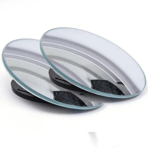 2Pcs Round Frame Convex Blind Spot Mirror Safety Driving Wide-angle 360 Degree Adjustable Clear Rearview Mirror Car Accessories