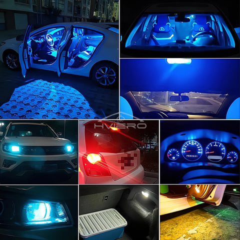 10Pcs Glass Cob LED Car Bulbs W5W 194 T10 Wedge License Plate Lamp Dome Light White Auto Interior Reading Running Parking Backup