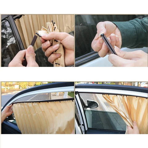 2PCS Magnetic Car Sunshade Window Curtain Auto Window Sun Shade Privacy Sun UV Protection Window Shield Car Interior Accessories