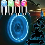 4/1Pcs Colorful LED Wheel Valve Lights Motorcycle Car Wheel Tire Valve Caps Universal Dustproof Bicycle Valve Cover