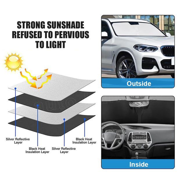 For Renault Clio 2 3 4 5 2015-2021 2022 2023 Car Windshield Sunshade Cover Front Window Sun Shade Visor Car Interior Accessories