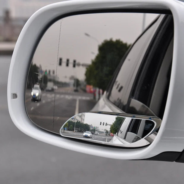 2Pcs Car Blind Spot Rear View Mirror Wide Angle 360 Degree Adjustable Mirror Car Reverse Auxiliary Rearview Car Accessories