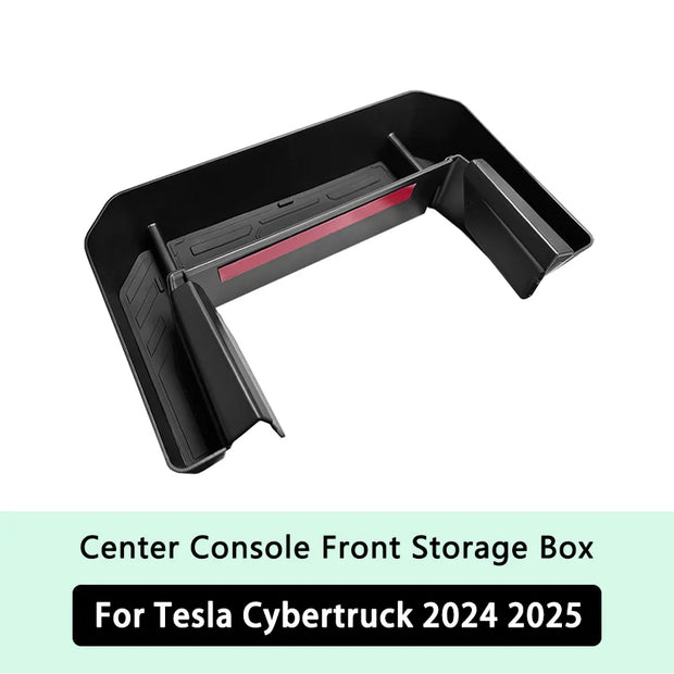 For Tesla Cybertruck 2025 2024 Accessories Center Console Front Organizer Cup Holders Front Tray Pickup Console Storage Box