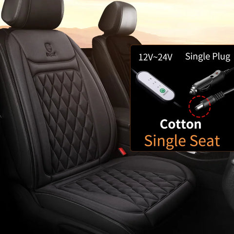 12-24v Heated Car Seat Cover 30' Fast Car Seat Heater Cloth/Flannel  Heated Car Seat Protector 25W Seat Heating Cover Car Seat