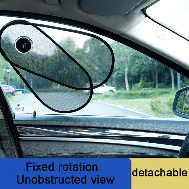 Car Side Window Adjustable Sunshade Sunscreen Cooling Does Not Block The Line of Sight Durable Sun Protection Black Sun Visor