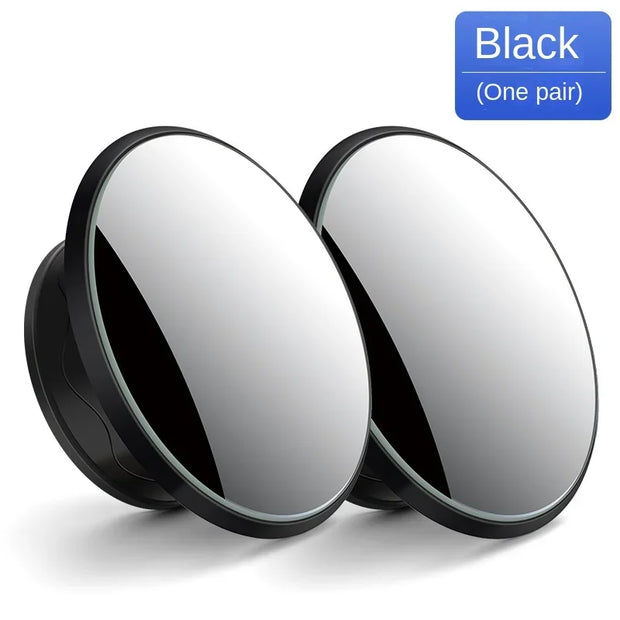 Borderless suction cup small round mirror with high-definition and large field of view, 360 degree adjustable reversing mirror