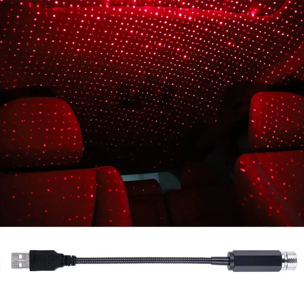 Romantic LED Starry Sky Night Light 5V USB Interface Galaxy Star Projector Lamp for Car Roof Room Ceiling Decor Plug and Play