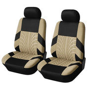 Fashion Front Car Seat Covers Car Accessories Tire Track Embossed Styling Durable Comfortable Fabric Universal Fit For Most Car