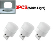 50/1Pcs Mini USB Night Light Warm White Eye Protection Book Reading Light USB Plug Computer Mobile Power Charging LED Night Lamp