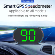 AD GPS Speedometer km/h with Green Backlight 12V 24V for All Car GPS HUD Digital Speedometer Head Up Display Car Accessories