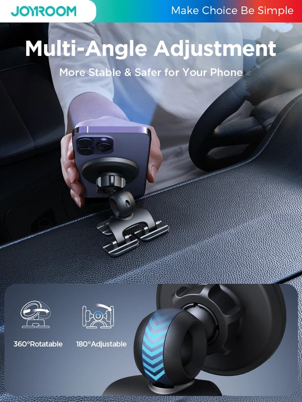 Joyroom Magnetic Phone Holder for Car Fit Curved Surfaces Car Phone Holder Mount Flexible & Stable Dashboard Phone Car Mount