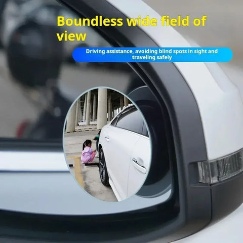 360 Degree Car Blind Spot Rear View Mirror Wide Angle Adjustable Small Round Mirror Car Reverse Auxiliary Rearview Convex Mirror