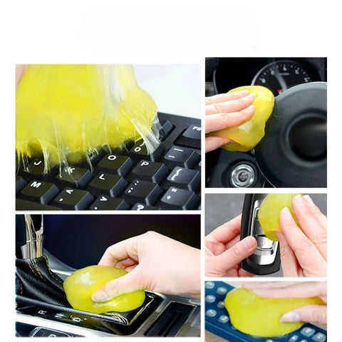 Car Cleaning Gel Air Vent Dashboard Laptop Keyboard Magic Car Wash Interior Dust Dirt Mud Gap Reusable Cleaning Slime Wash Tool