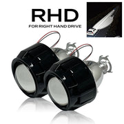 KUNFINE 2PCS/lot 2.5 inch Bi-Xenon HID Projector Lens Shrouds car high/low beam for car headlight halogen or xenon bulb