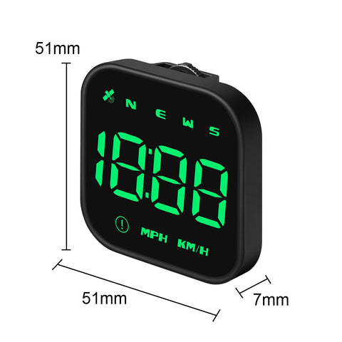 Car Head Up Display Speedometer USB Powered Mini 2.5 Inch With GPS Compass G4S Overspeed Alarm LED HUD Fatigue Driving Reminder