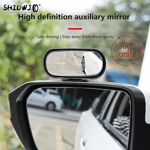 360° Adjustable Car Mirror Wide Angle Side Rear Mirrors Blind Spot Snap Way For Parking Auxiliary Rear View Mirror Accessories