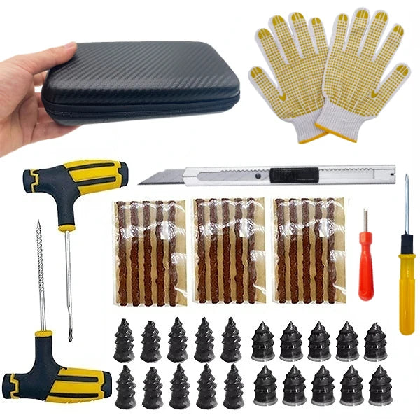 PWS Auto Tire Repair Kit Puncture Plug Tools Tyre Puncture Emergency for Universal Tire Strips Stiring Glue Repair Tool