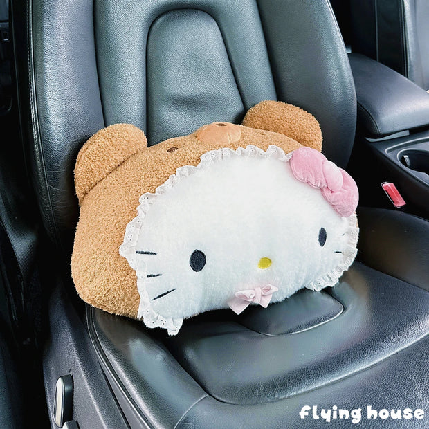 Sanrio Hello Kitty Headrest Cushion Car Seat Cartoon Kuromi My Melody Cinnamoroll Pom Pom Purin Pillow Comfortable Home Decor