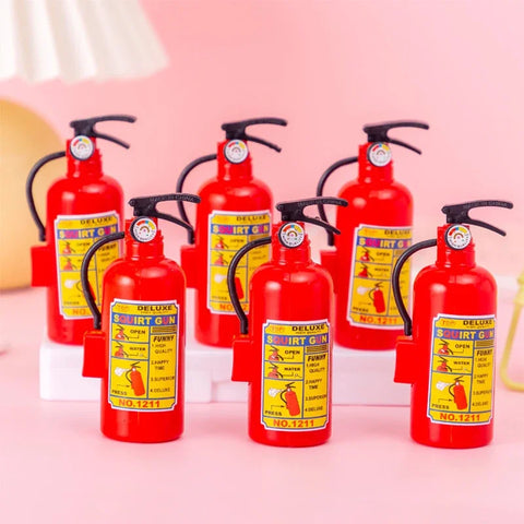 10Pcs Mini Fire Extinguisher Shape Water Guns Outdoor Summer Beach Toys for Kids Birthday Party Favors Pinata Fillers Treat Bag