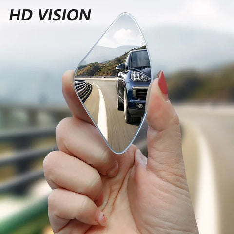 2pcs Car Blind Spot Mirror 360 Degree Rotating Frameless Auxiliary Rearview Mirror Auto Motorcycle Wide Angle Sector Mirrors