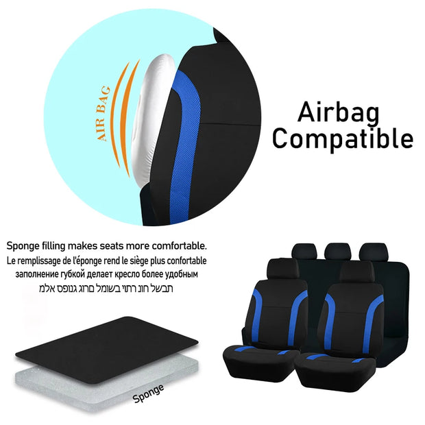 Universal Breathable Car Seat Covers Air Mesh Fabric Splicing With Polyester Fabric Fit For Most Car Suv Accessories Interior