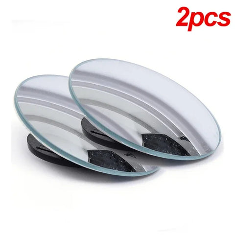 2pcs Car Blind Spot Mirror 360 Degree Rotating Frameless Auxiliary Rearview Mirror Auto Motorcycle Wide Angle Sector Mirrors