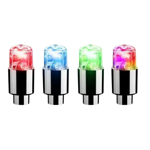 4/1Pcs Colorful LED Wheel Valve Lights Motorcycle Car Wheel Tire Valve Caps Universal Dustproof Bicycle Valve Cover