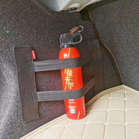 Car Trunk Elastic Fixed Straps Extinguisher Tank Debris Storage Fixing Belt Tapes Adjustable Auto Interior Organizer Accessories