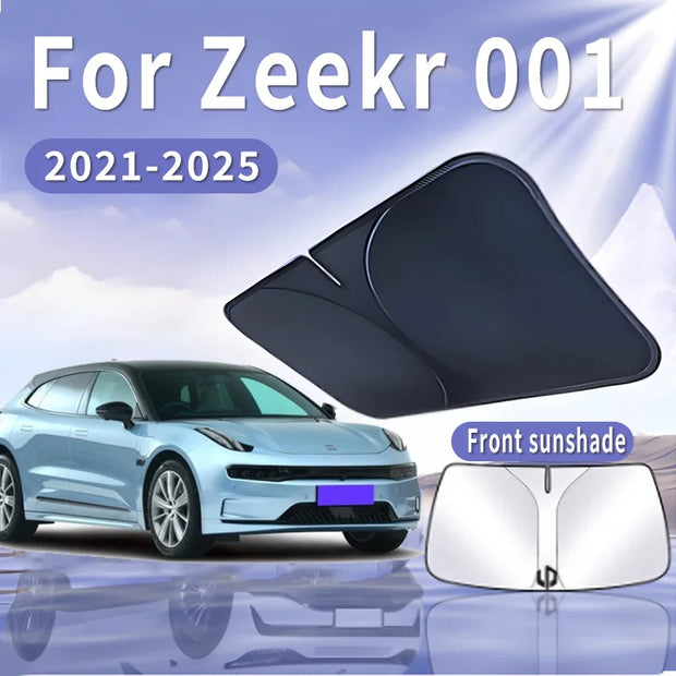 Foldable Car Sun Visor For Zeekr 001 2021~2025 2023 Front Windshield Sunshade Heat Insulation Summer Cooling Auto Accessories