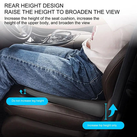 Car Seats Cushion Ice Silk Slant Elevating Pad Increase Seat Cushion For Practice Driving Pain Relief Comfort Office Chair 2025