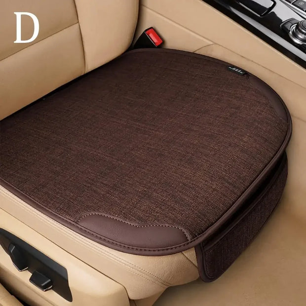 Car Seat Chair Protect Breathable Flax Seat Cover Dampproof Interior Four Car Universal Seasons Accessories C3O3