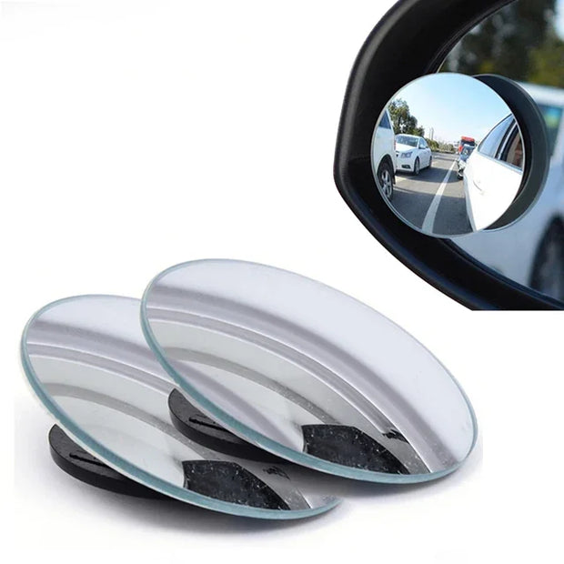 2pcs Car Auxiliary Rearview Mirror Suction Cup Mount 360 Degree Rotation Blind Spot Mirror Car Reversing Mirrors