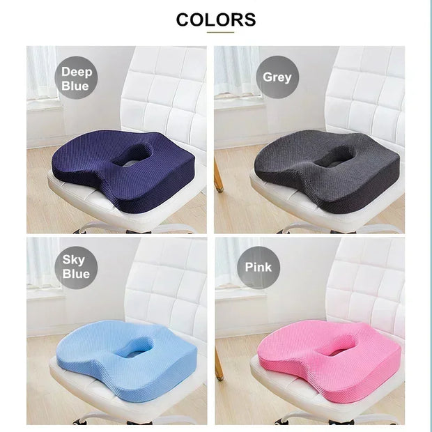 Memory Foam Seat Cushion Pillow Chair Cushion Seat Pad Car Hip Massage Pillow Office Chair pads Support Orthopedic Pain Relief