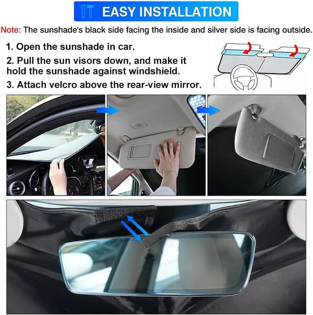 For Renault Clio 2 3 4 5 2015-2021 2022 2023 Car Windshield Sunshade Cover Front Window Sun Shade Visor Car Interior Accessories