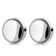 2Pcs Car Rearview Sucker Mirrors 360 Degree Blind Spot Mirror Adjustable Round Frame Convex Clear Rearview Auxiliary Mirror