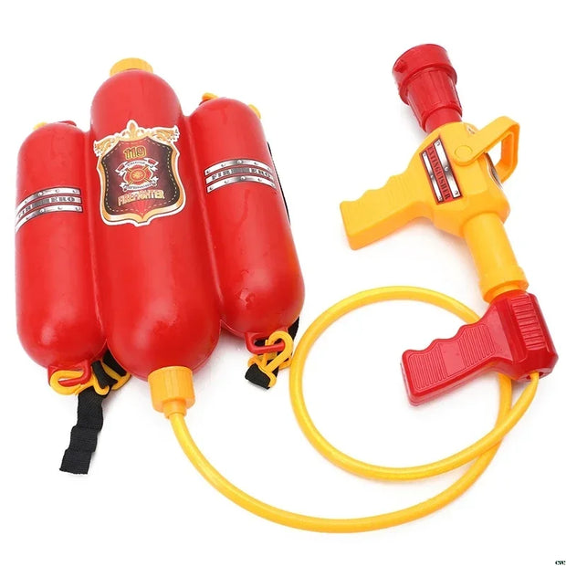 Firefighter Toy Fire Backpack Water Gun Large Capacity Water Gun Fireman Role Play Pool Toys Fire Extinguisher Watergun