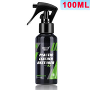 50ML/100ML/300MLCar Plastic Leather Rubber Restorer Spray Back to Black Gloss Interior Plastic Renovator for Auto Cleaning