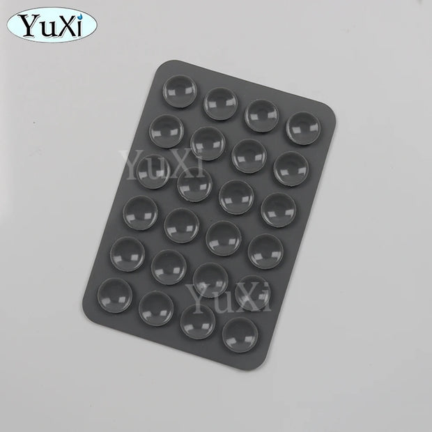 5Pcs Silicone Suction Phone Holder Multifunctional Suction Cup Mat Wall Stand Anti-Slip Single Sided Case Mount Back Stickers