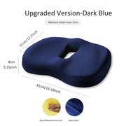 Memory Foam Seat Cushion Waist Back Support Pillow Set Orthopedic Ergonomic Coccyx Relief Hip Lumbar Pad for Office Chair Car