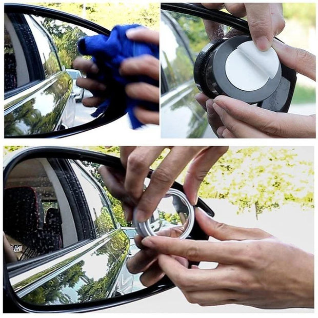 360 Degree Car Blind Spot Rear View Mirror Wide Angle Adjustable Small Round Mirror Car Reverse Auxiliary Assitant Convex Mirror