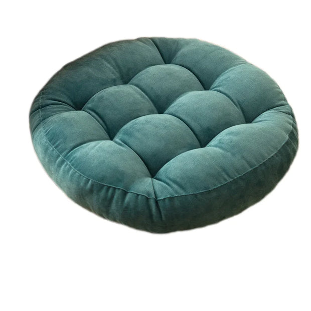 Round Large Floor Seat Pillows Gray Tufted Corduroy Cushions for Outdoor Yoga Tatami Chair Pad Casual Seating Reading Cushion 방석