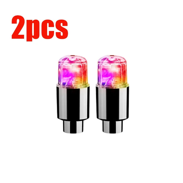 Universal Car Bicycle LED Bulb Tire Light Motorcycle Bicycle Neon Valve Cover Lights Tire Colorful Flashing Lamp Ambient Light