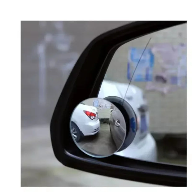 NEW 2P Car Blind Spot Mirror 360 Degree Adjustable Car Rearview Convex Mirror For Car Reverse Wide Angle Parking Rimless Mirrors