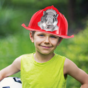 Children's Fire Hat Role Fireman for Kids Toddler Firefighter Party Cosplay Hats Plastic Props Boys Favors